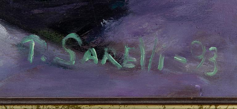 Paavo Sarelli, öljy levylle, signeerattu ja päivätty -93.