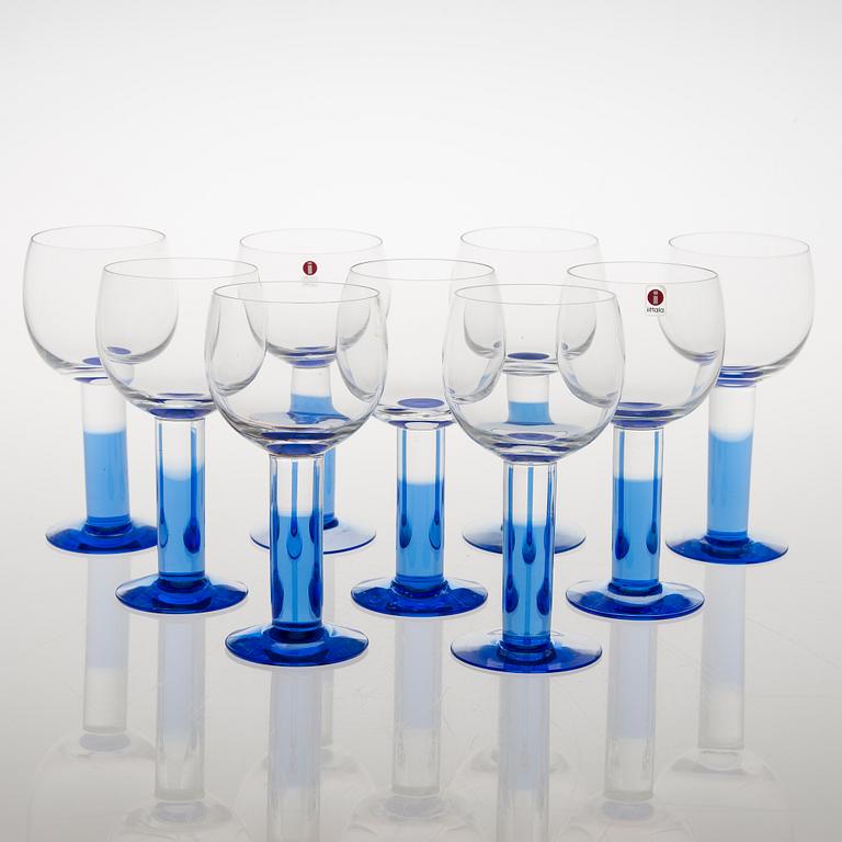 KERTTU NURMINEN, GLASSERVISDELAR, 23 st, "Mondo", Iittala 1900-talets senare hälft.