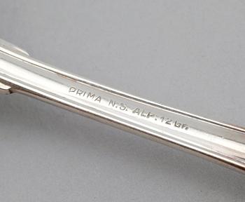 SOCKERSKÅLAR, 1 par, nysilver, 1900-talets första hälft.