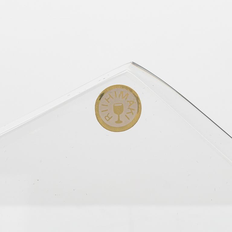 Aimo Okkolin, a late 1950s crystal dish, signed Aimo Okkolin Riihimäen Lasi.