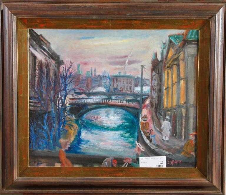 SJÖHOLM, CHARLES. Olja på duk.