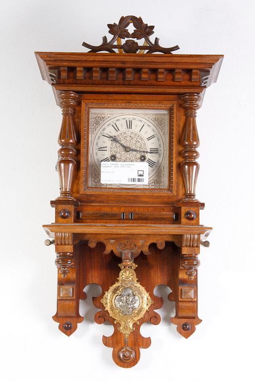 VÄGGUR, nyrenässans, Junghans, sent 1800-tal.