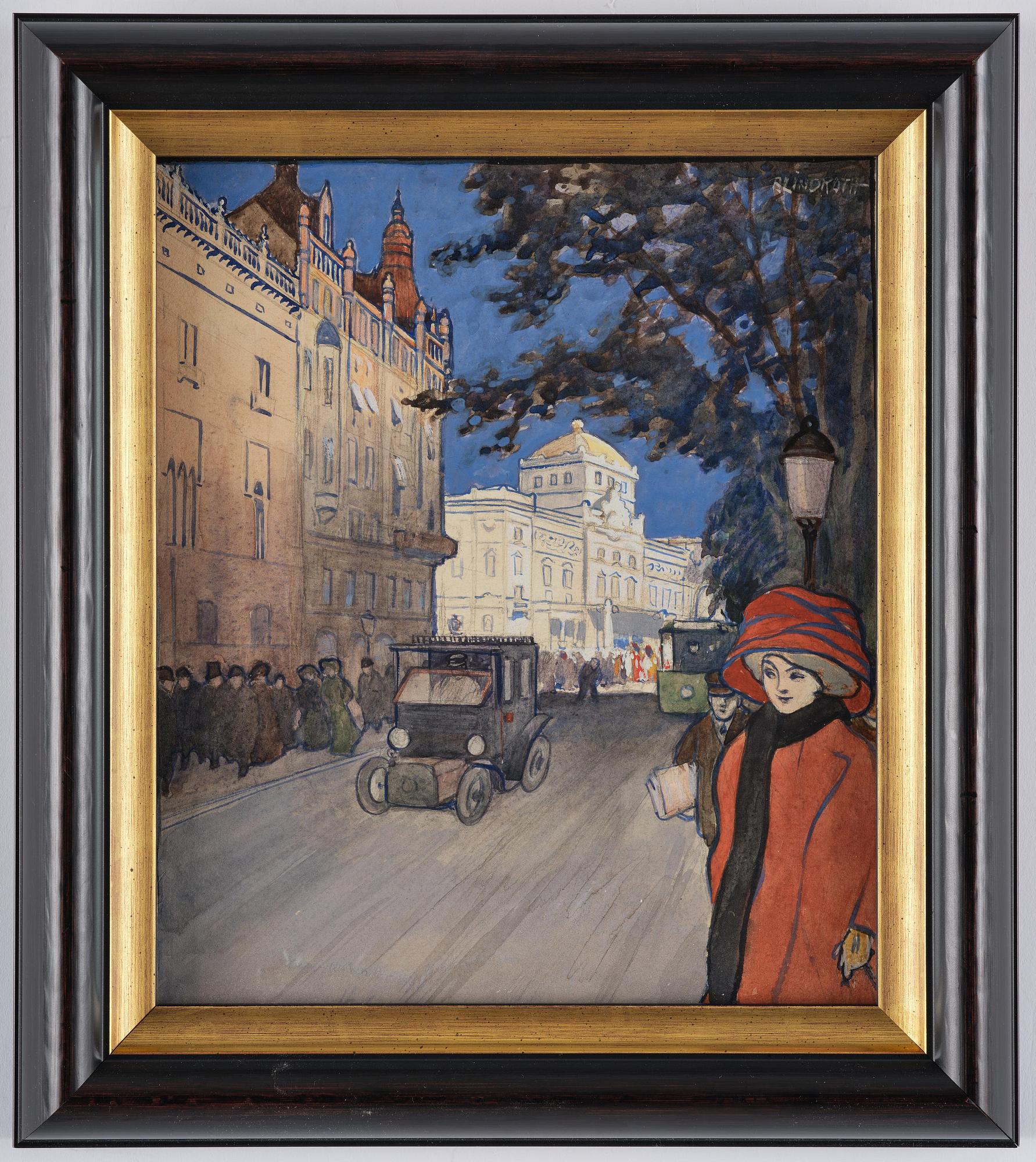 Per Lindroth, Promenad vid Dramaten.