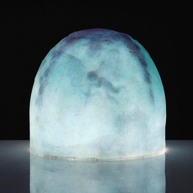 Agnes de Frumerie, a pâte de verre lamp shade/sculpture, Sweden, 1920s.