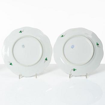 A 42-piece 'Chinese Bouquet' porcelain service and six 'Waldstein rose' coffee cups with saucers, Herend, Hungary.