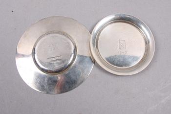 DOSOR SAMT FAT, 5 delar, silver, Georg Jensen resp Borgila, 1900-tal.