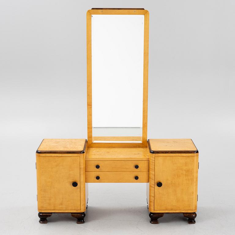 Sminkbord, pall och spegel, Art Deco,  1930-tal.
