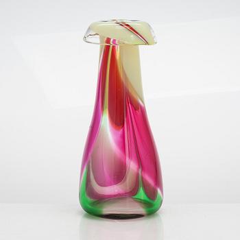 Kerttu Nurminen, a glass vase signed Kerttu Nurminen Nuutajärvi Notsjö.