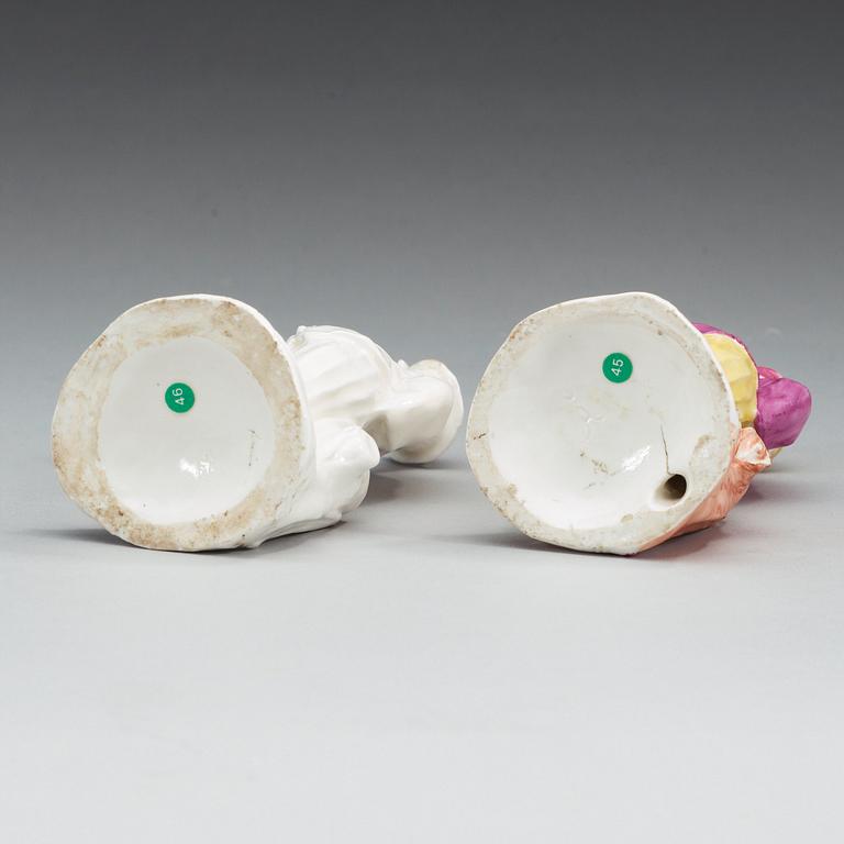 Two Swedish Marieberg soft paste figures, 18th Century.