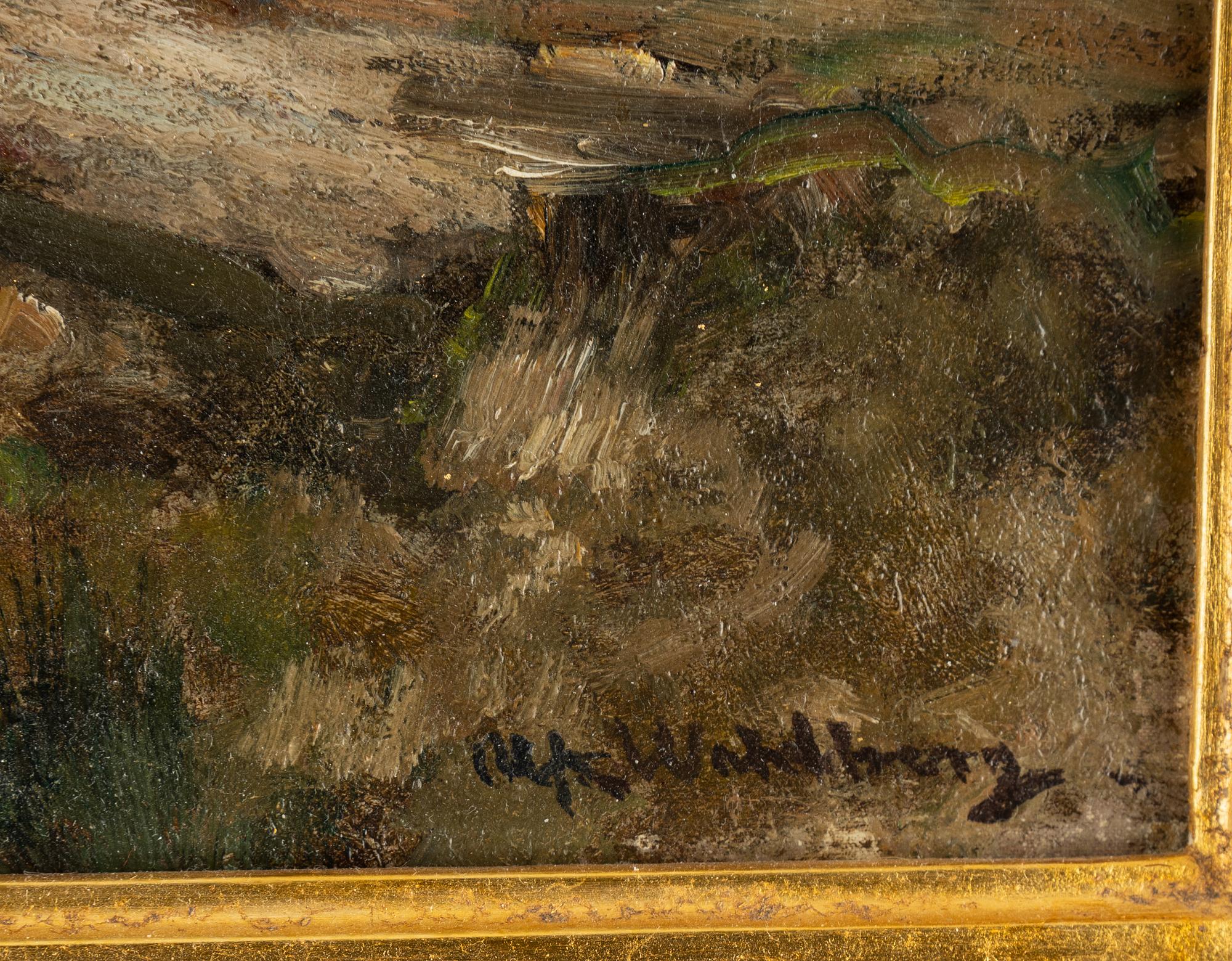 Alfred Wahlberg, oil on canvas, signed.