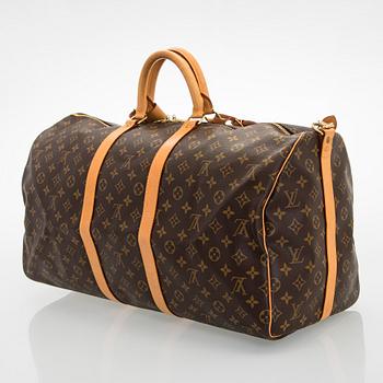 Louis Vuitton, a Monogram Canvas 'Keepall 55 Bandoulière' weekend bag.