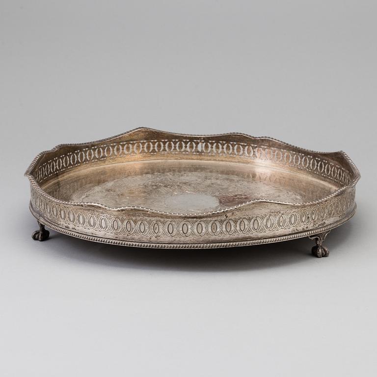 A 20th century silver on copper tray.