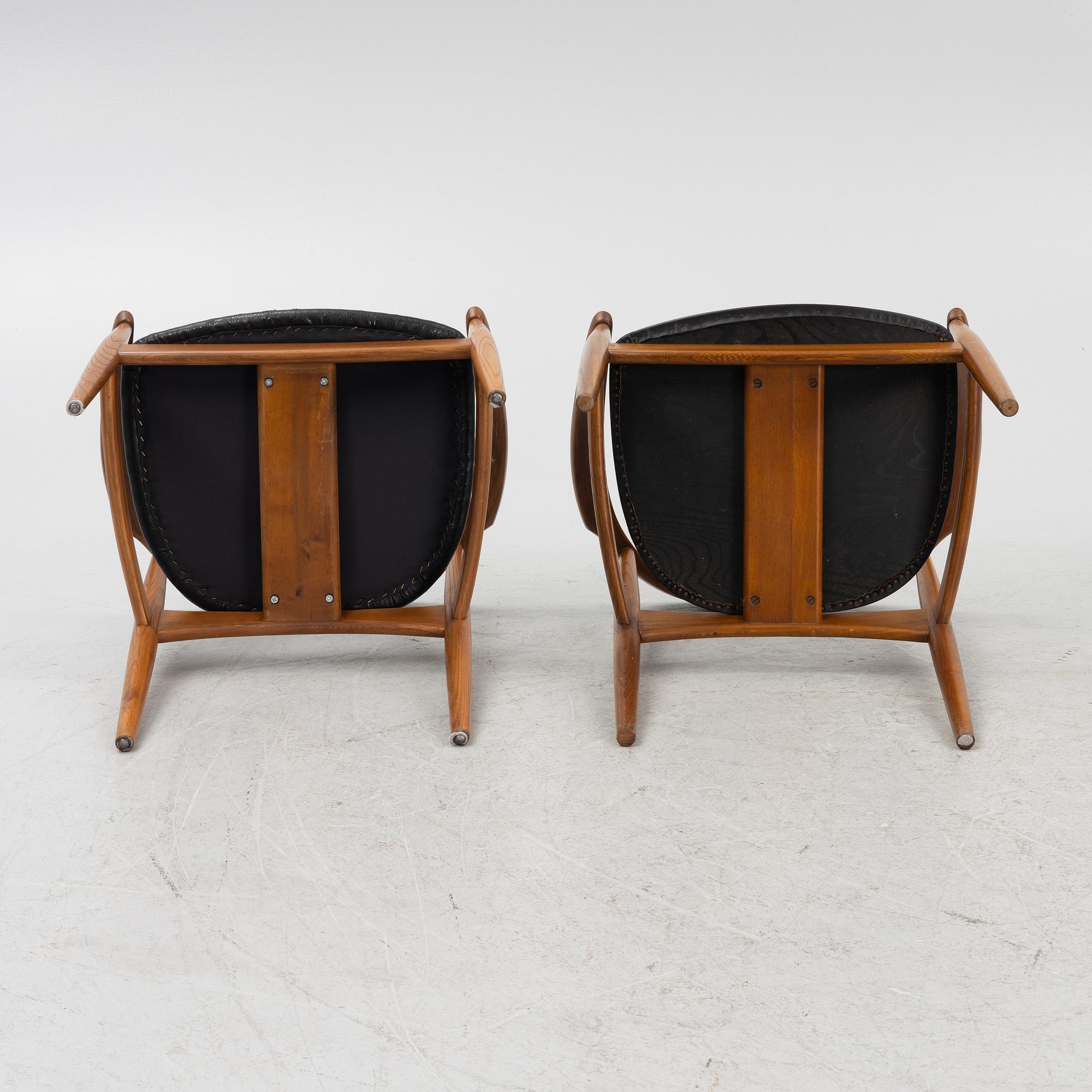 Illum Wikkelsø, karmstolar, 8 st, Danmark, 1950/60-tal.