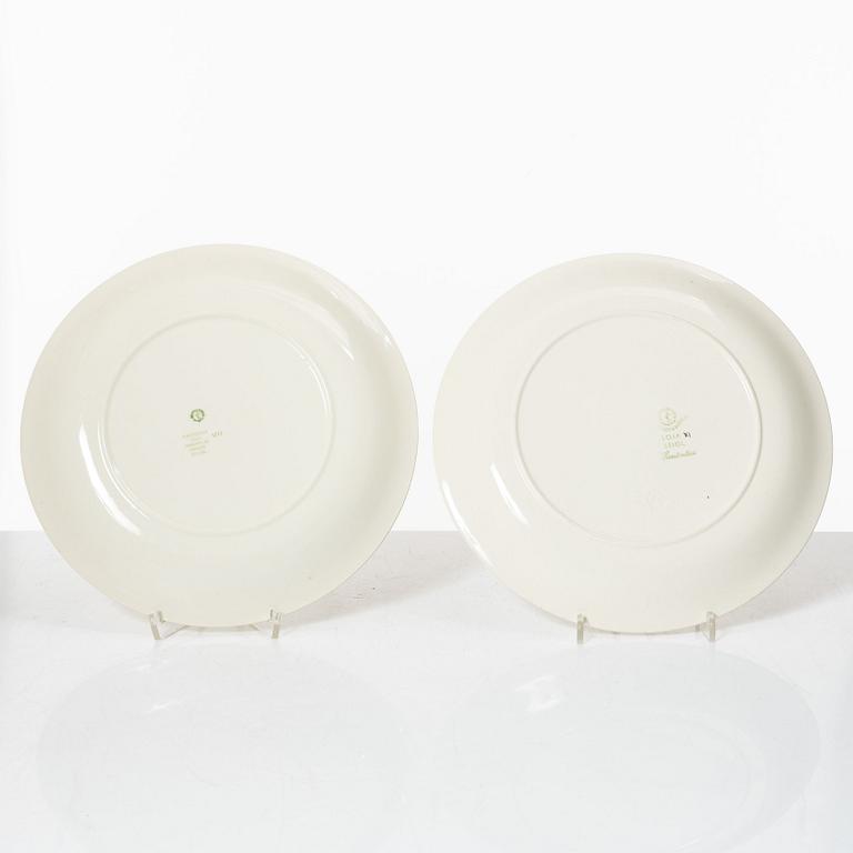 Stig Lindberg, five 'Löja' plates, Gustavsberg.