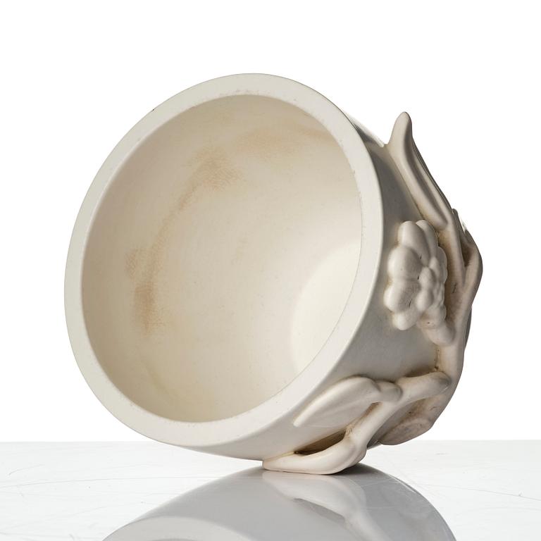 Wilhelm Kåge, a "Carrara" ceramic vase and bowl, Gustavsberg 1930s-40s.
