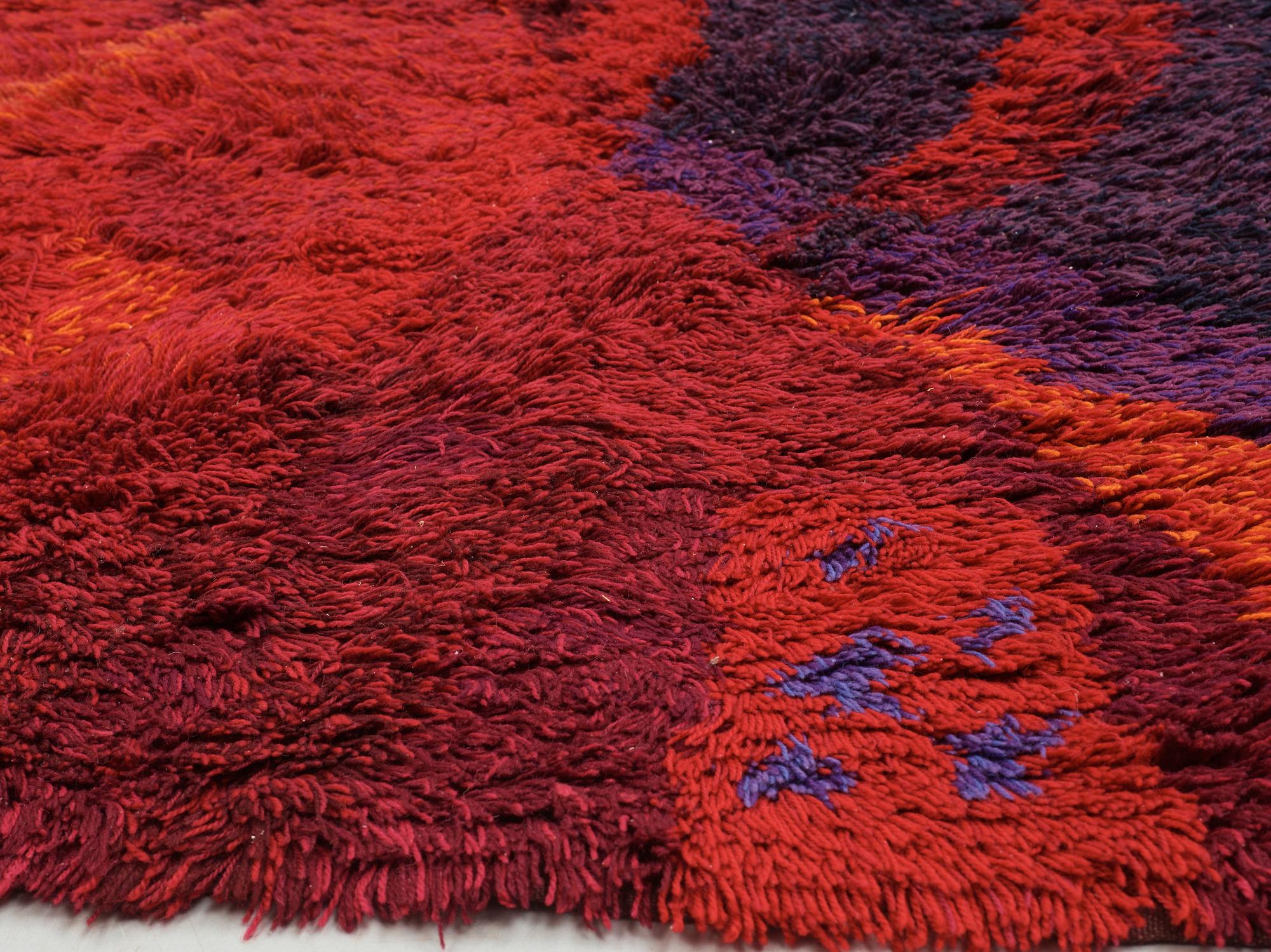 MATTA. Rya. 166,5 x 127,5 cm. Handknuten på Borgs fabriker, Lund.