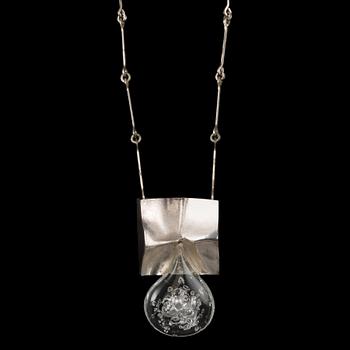 354. Björn Weckström, A PENDANT, silver with acryl, "Big Drop", Lapponia 1970.