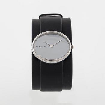 GEORG JENSEN, armbandsur, "Vivianna oval", design Vivianna Torun Bülow-Hübe, 32x24 mm.