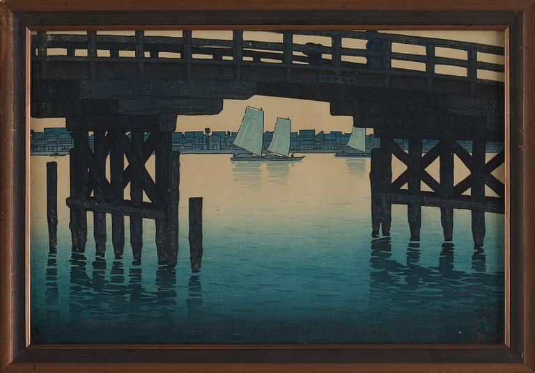 Kawase Bunjiro Hasui, Kami(no) Bridge, Fukagawa.