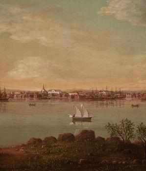 Albert Blombergsson, Vy över Hudiksvall från sydöst.