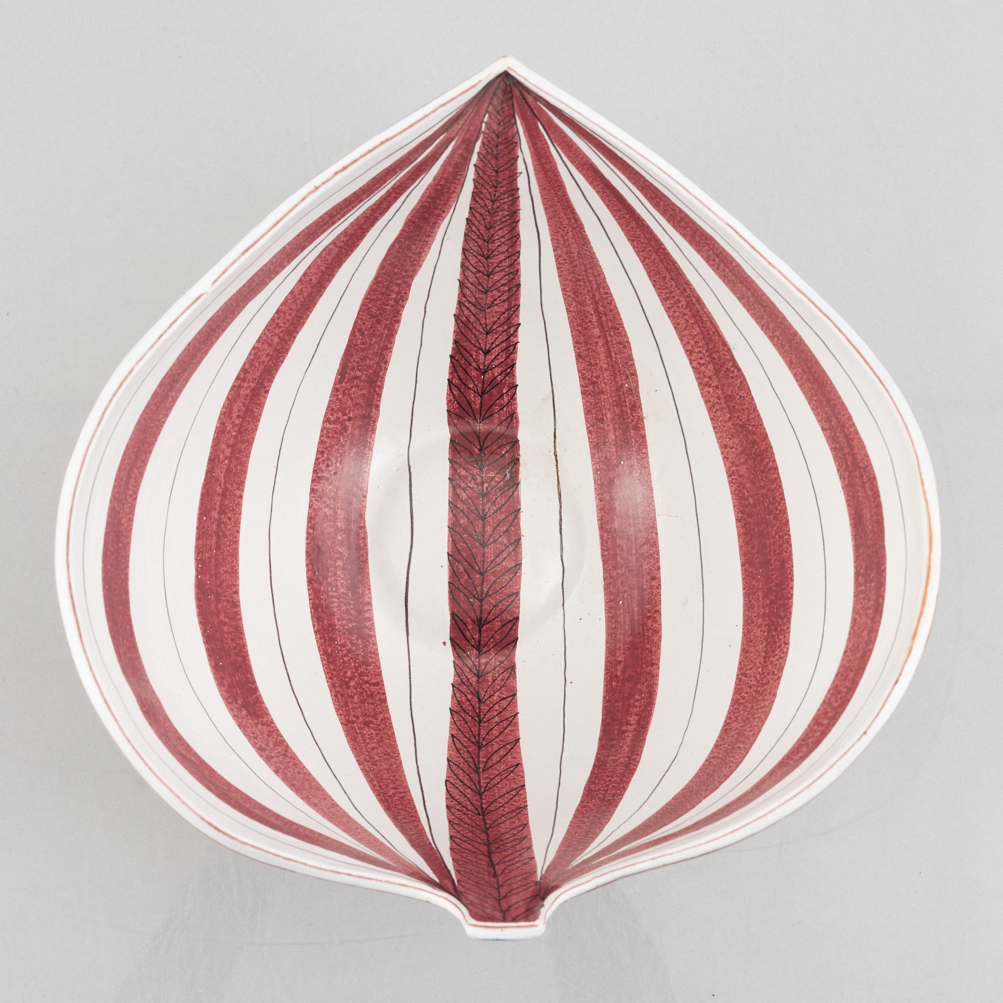 Stig Lindberg, bowl, faience, Gustavsberg studio, Sweden, circa mid-20th century.