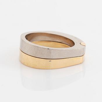 Rolf Karlsson, two part ring, 18K gold and white gold.