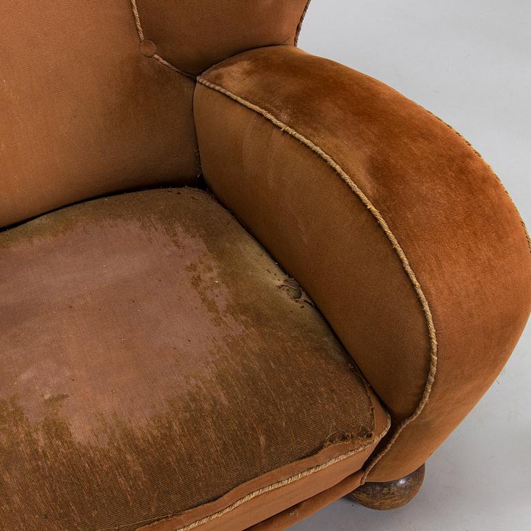 Märta Blomstedt, fåtölj, Aulanko-modellen. Formgiven 1939.