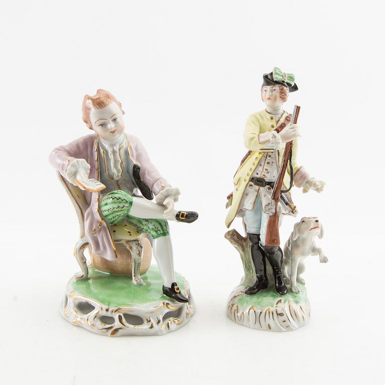 Figurines 6 pcs including Dresden Germany first half of the 20th century porcelain.