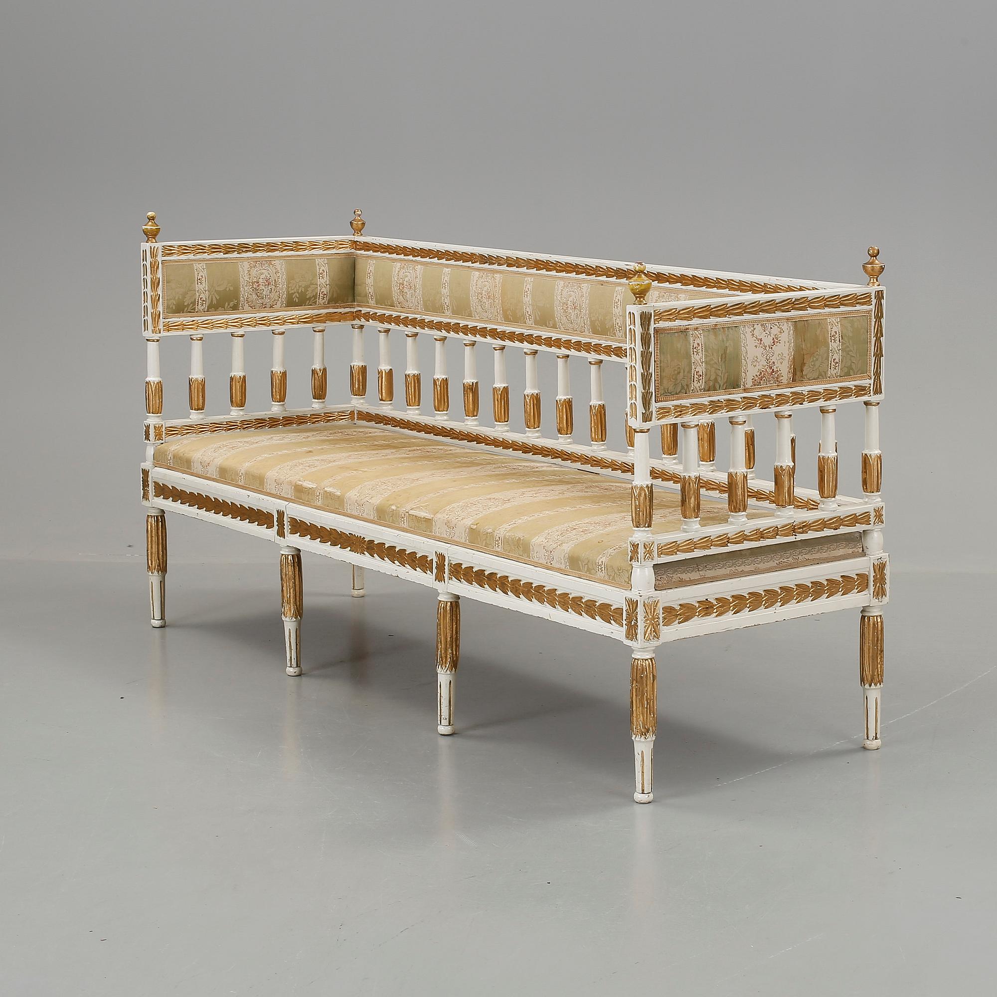 Soffa, gustaviansk, 1800 talets början.
