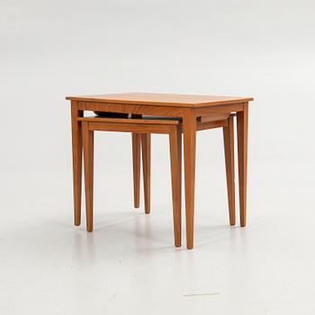 Game table, 2 pieces, mid-20th century.