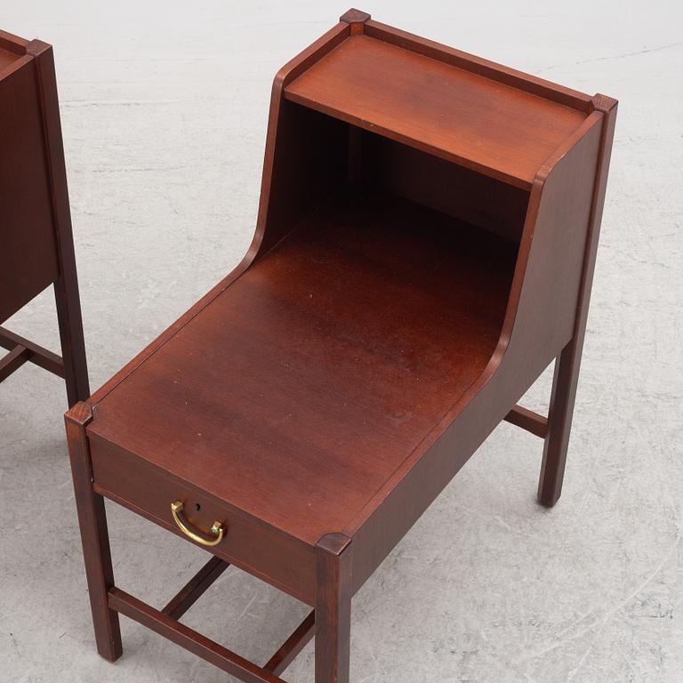 A pair of bedside tables, Nordiska Kompaniet, Sweden, 1950's.