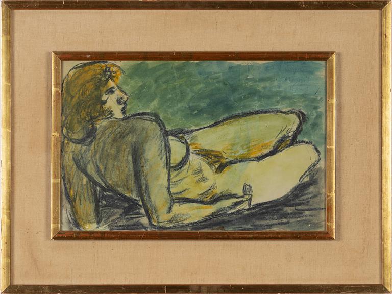 Sven X:et Erixson, mixed media on paper, signed.