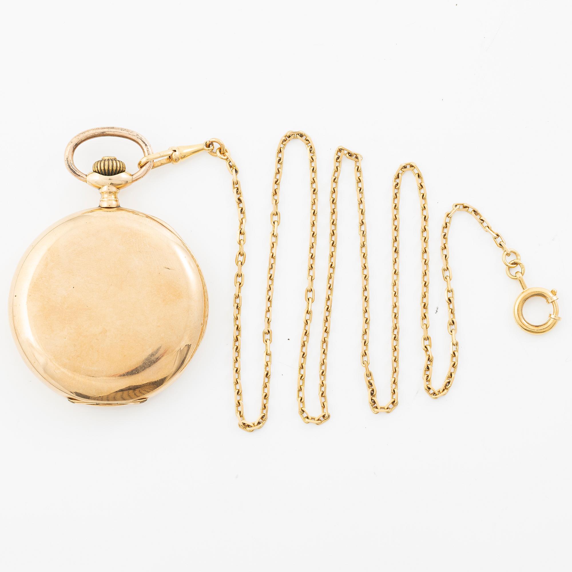 Pocket watch, hunter, 50.5 mm.