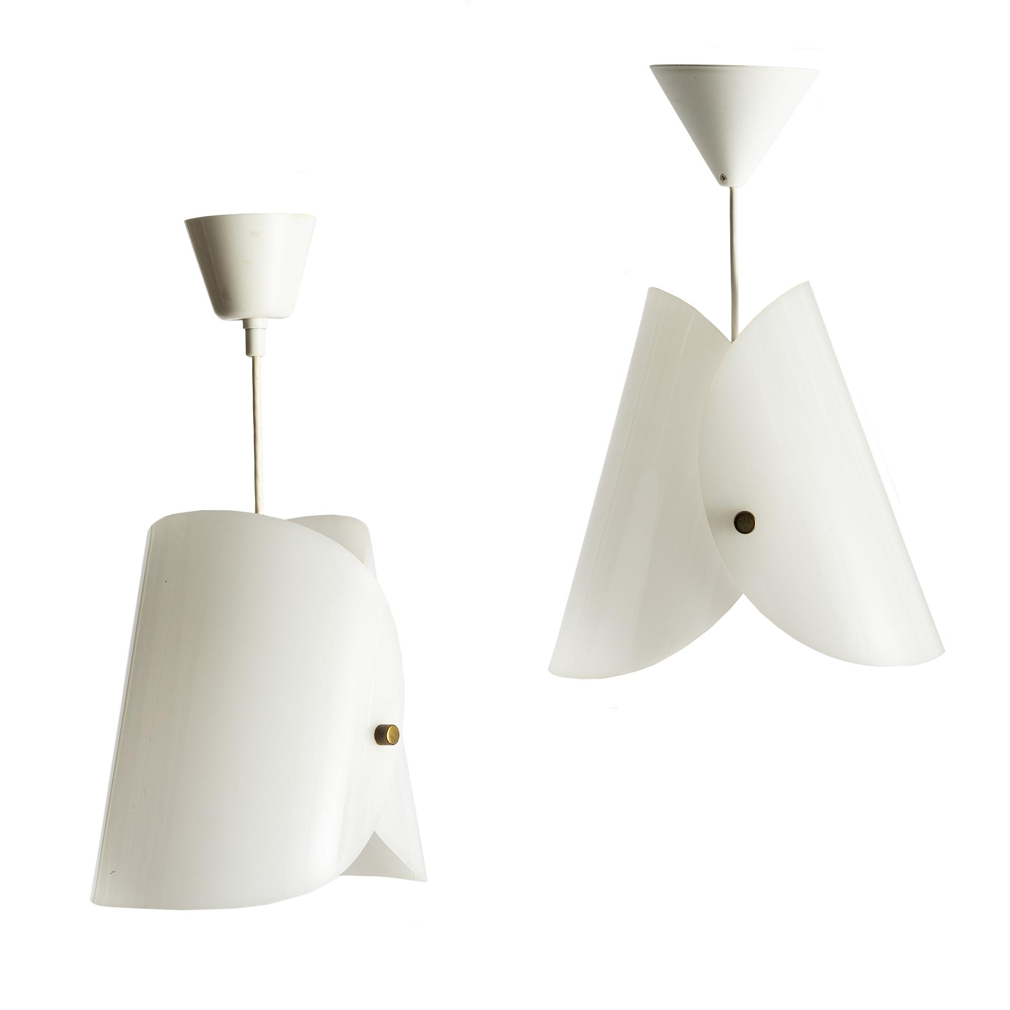 A pair of ceiling lamps, 1960s.
