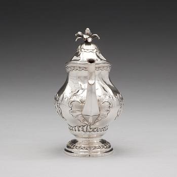 A Swedish 18th century silver tea-pot, mark of Magnus Myhrman, Åmål 1777.