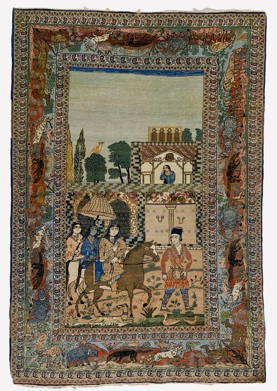 MATTA. Semiantik Ghom Figural. 205 x 137,5 cm.