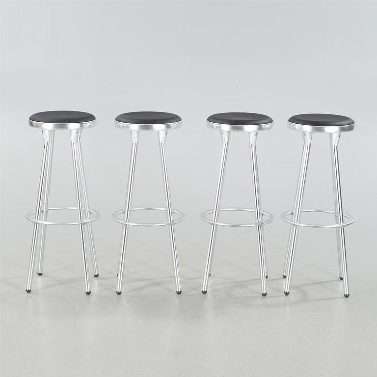 Four "T094/80" bar stools, by Indecasa, around year 2000.