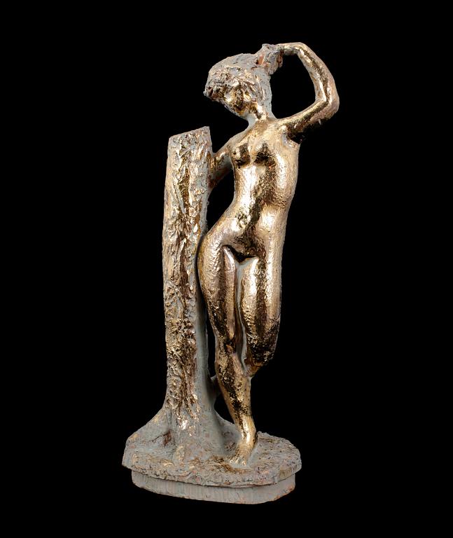 MATTI HAUPT, skulptur, förgylld terracotta.
