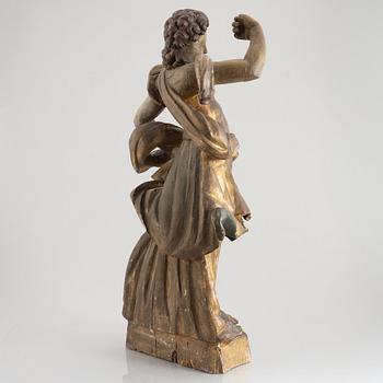 Sculpture, wood, 19th century, Standing figure.