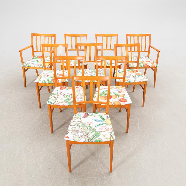 Carl Malmsten, matbord med 10 stolar, "Talavid", 1900-talets slut.