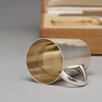 Fabergé, dopbestick, 5 delar, silver, Moskva 1899-1908.