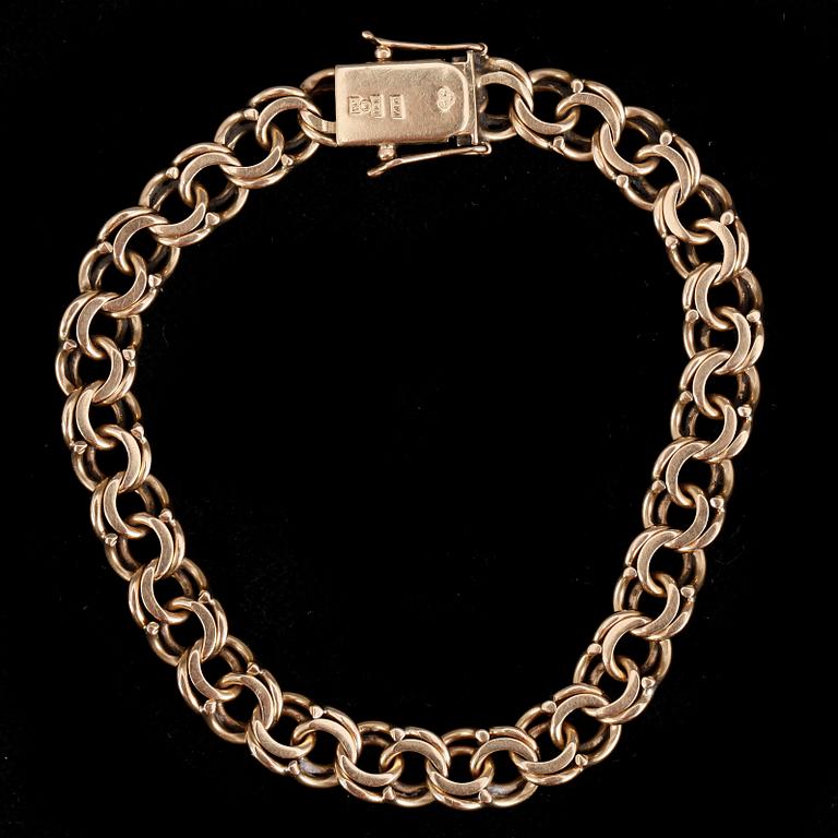 ARMLÄNK, 18 k guld, Stockholm 1980. Vikt 24 gram.