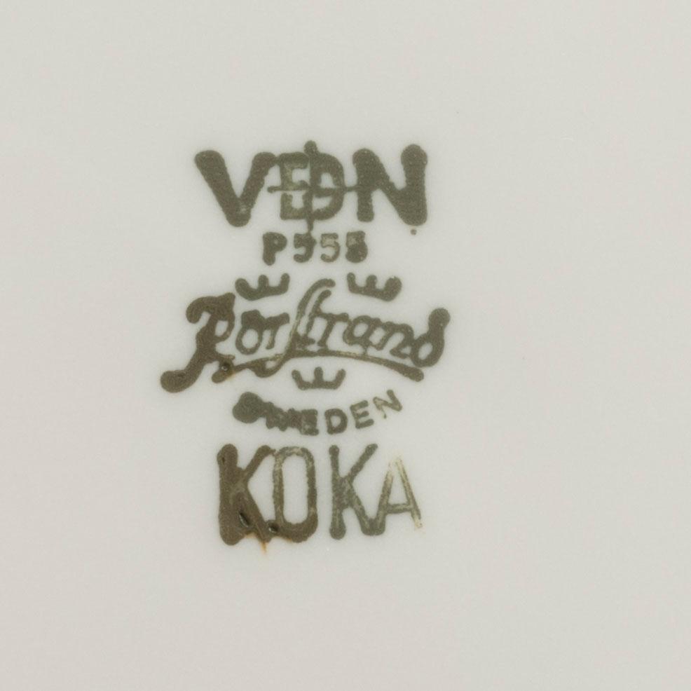 HERTHA BENGTSSON, servis 36 dlr, "Koka Blå", Rörstrand, 1900-talets mitt.