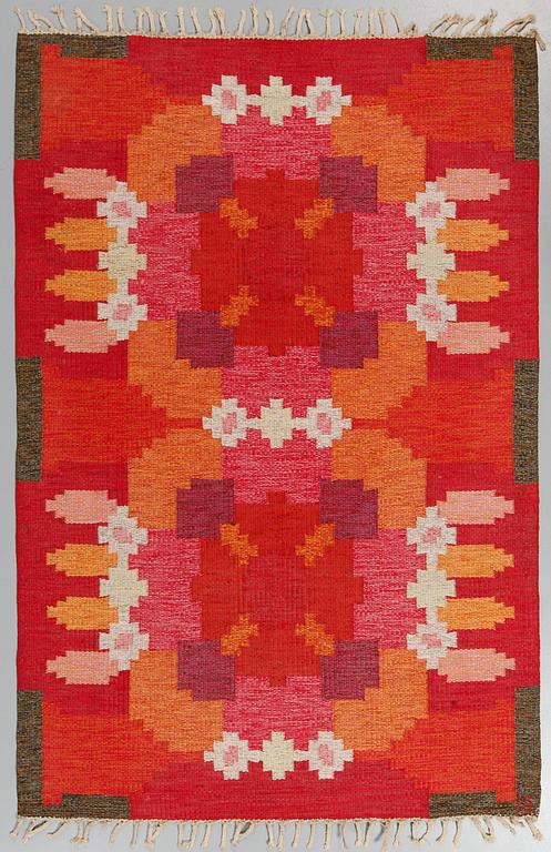 MATTA, rölakan, Ingegerd Silow, monogramsignerad IS, 1900-talets andra hälft, 206 x 136 cm.