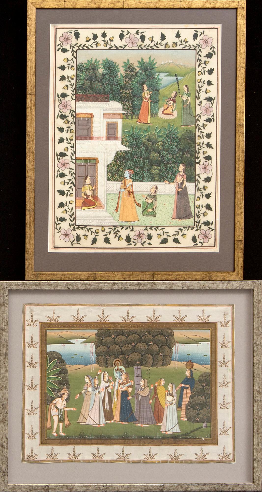 Unknown artist India first half of the 20th century gouaches 2 pcs.