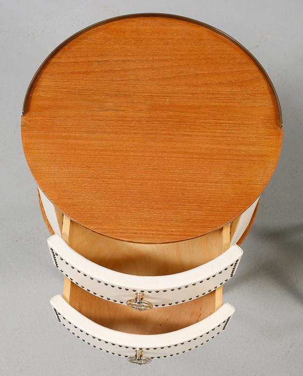 SÄNGBORD, ett par, Halvdan Petterssons Möbelfabrik, Tibro, 1950-tal.