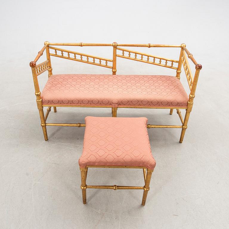 Sofa and tabouret circa 1900.