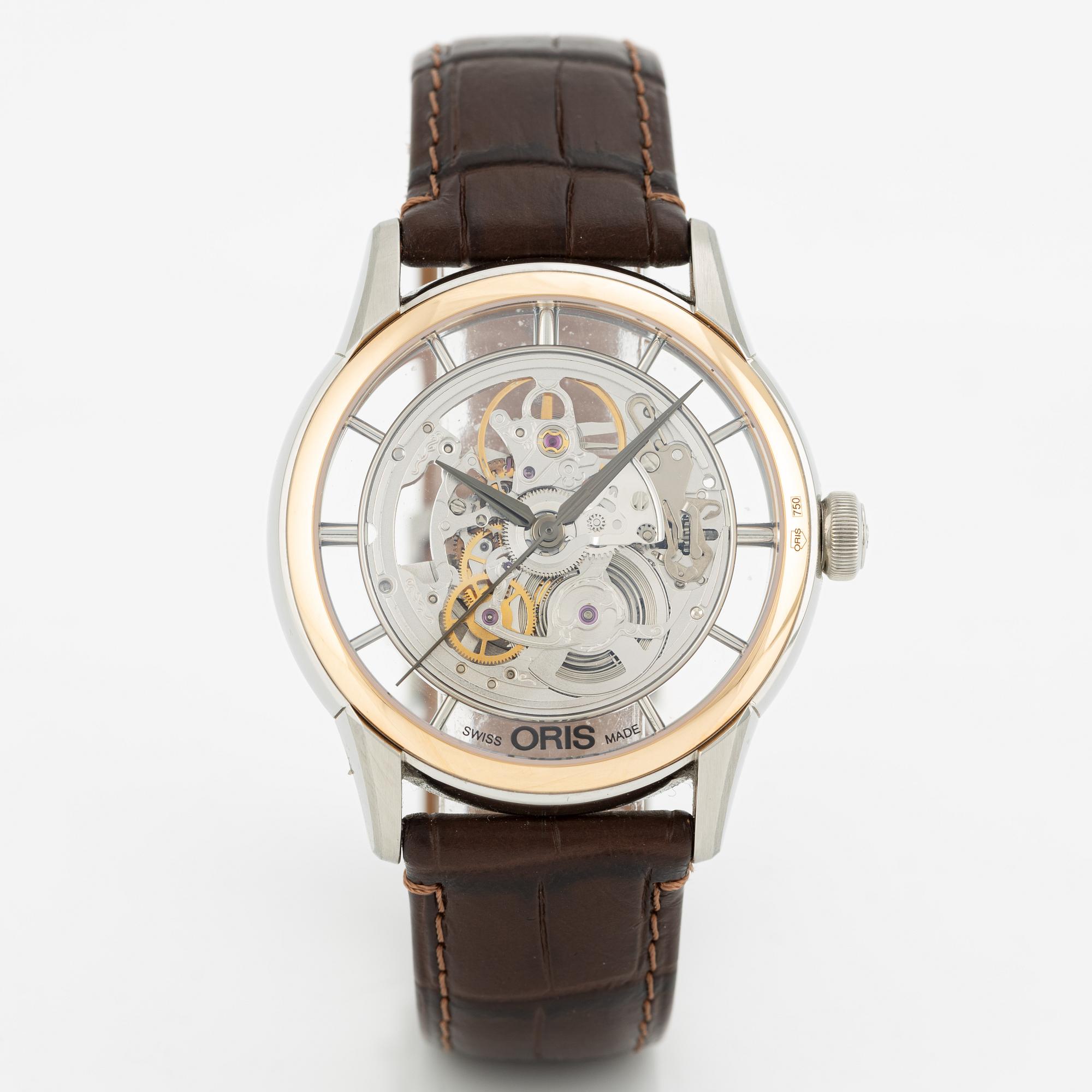 Oris, Artelier Translucent Skeleton, armbandsur, 40,5 mm.