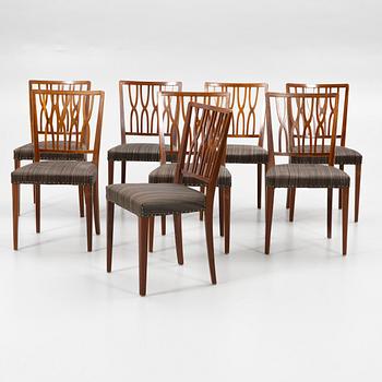 Chairs, 8 pcs, mid-20th century.