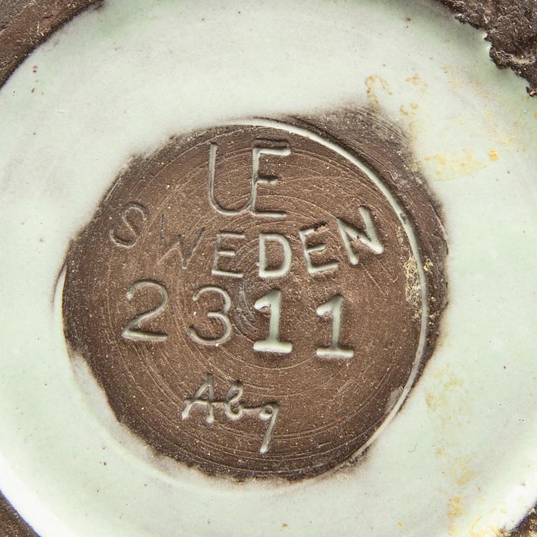 A pair of Ingrid Atterberg vases  Uppsala Ekeby, Sweden, signed.